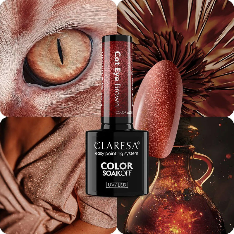 Afbeelding laden in galerijviewer, Claresa uv led gellak 5ml color alchemy - cat eye brown
