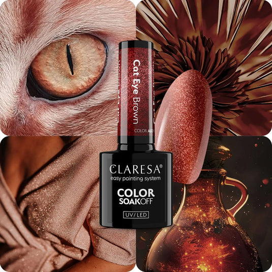 Claresa uv led gellak 5ml color alchemy - cat eye brown
