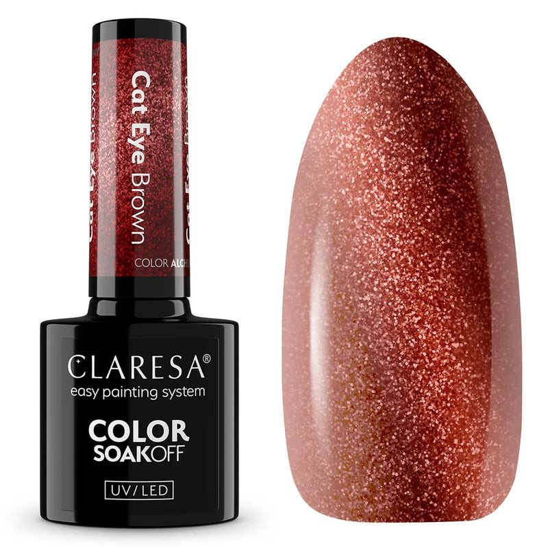 Afbeelding laden in galerijviewer, Claresa uv led gellak 5ml color alchemy - cat eye brown

