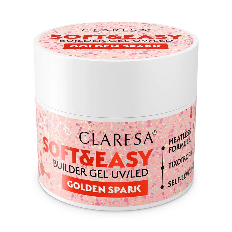 Afbeelding laden in galerijviewer, Claresa keratine soft easy builder gel golden spark 45gr.
