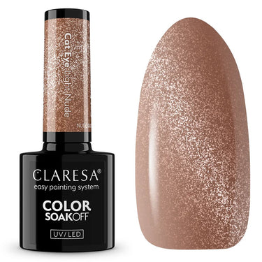 Claresa uv led gellak 5ml nude glow - cat eye light nude
