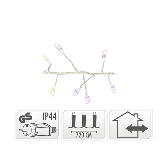 Clusterdraad led multicolor 720 leds 720cm