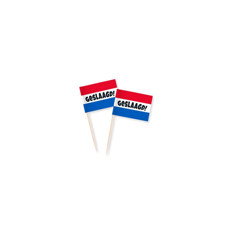 Afbeelding laden in galerijviewer, Paperdreams cocktail prikkers geslaagd rood wit blauw
