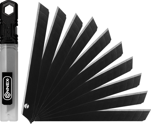Afbeelding laden in galerijviewer, Connex afbreekmesjes 9mm black edition 10s - coxb897920
