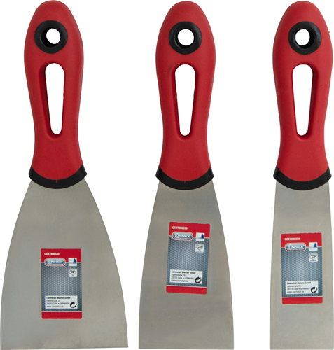 Afbeelding laden in galerijviewer, Connex set plamuurmessen 40 60 80mm rvs - coxt880330
