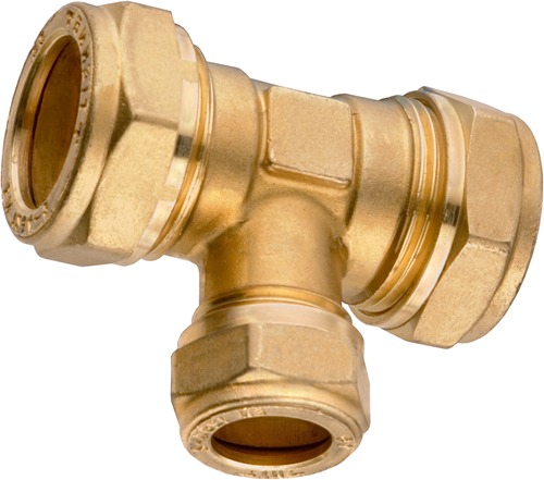 Afbeelding laden in galerijviewer, Cornat knelkoppeling ms t-stuk 22x18x22mm - tec583691
