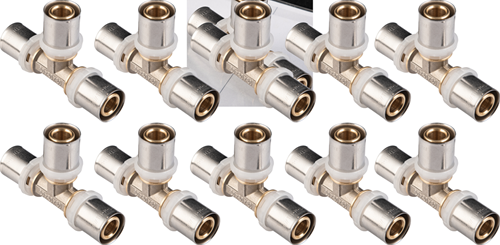 Afbeelding laden in galerijviewer, Cornat perskoppeling t-stuk 20mm 10s ms-a2 - vrptp500420n
