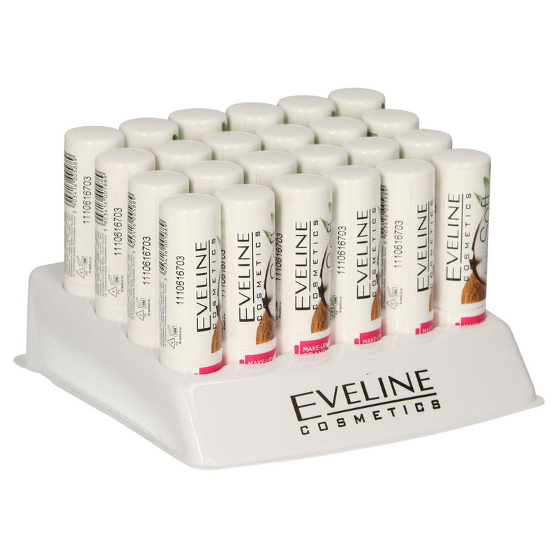Afbeelding laden in galerijviewer, Eveline extra soft bio lip balm coconut display 24 stuks
