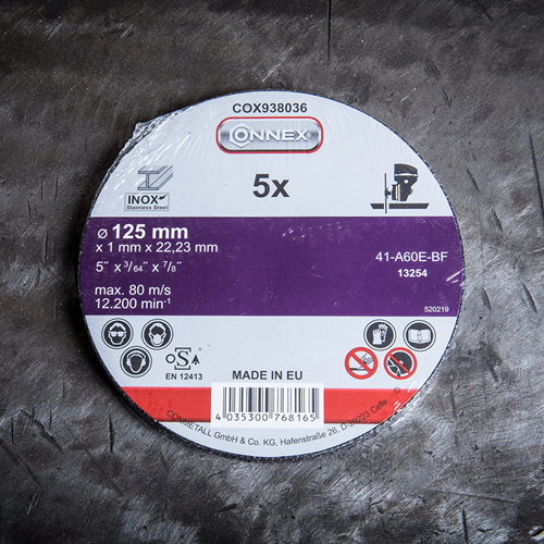 Afbeelding laden in galerijviewer, Connex set 5x slijpschijf rvs 125mm - cox938036
