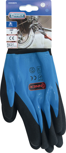 Afbeelding laden in galerijviewer, Connex handschoen nitril blauw gr08 - cox938678
