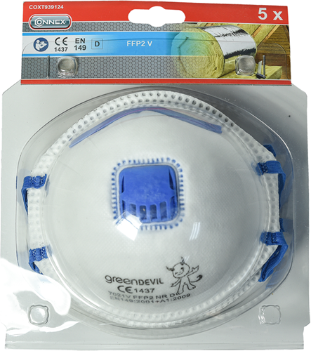 Afbeelding laden in galerijviewer, Connex stofmasker ffp2v en149 5st - coxt939124
