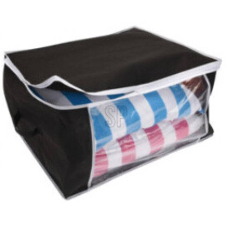 Afbeelding laden in galerijviewer, Storage solutions opberghoes zwart 60x30x45cm
