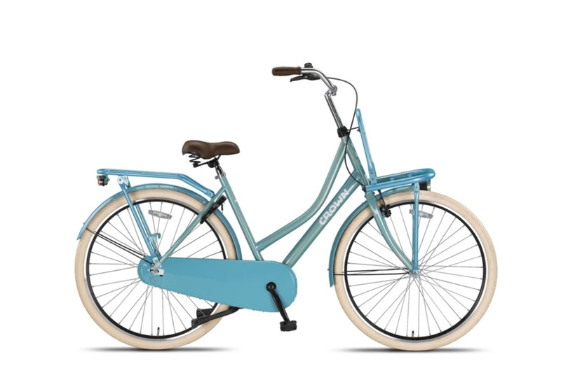 Afbeelding laden in galerijviewer, Crown holland 28 inch 53 cm dames terugtraprem lichtblauw
