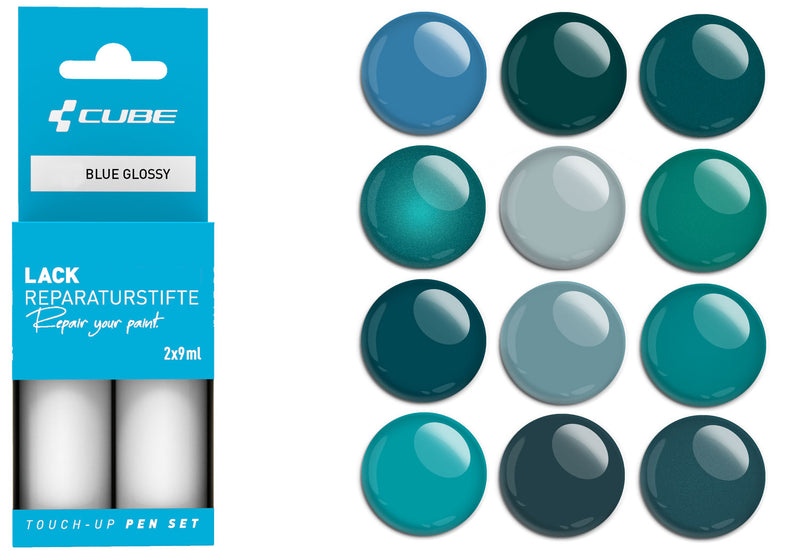Afbeelding laden in galerijviewer, Cube touch-up pen set blue glossy | #2345
