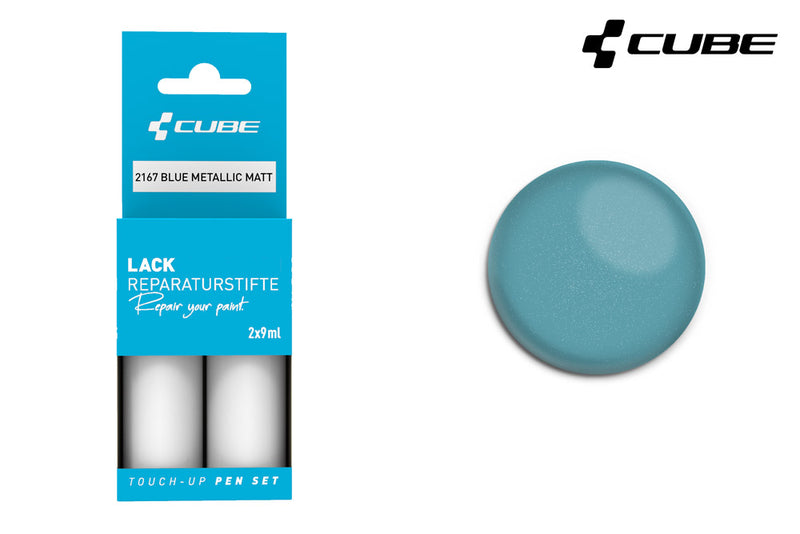 Afbeelding laden in galerijviewer, Cube touch-up pen set blue metallic matt
