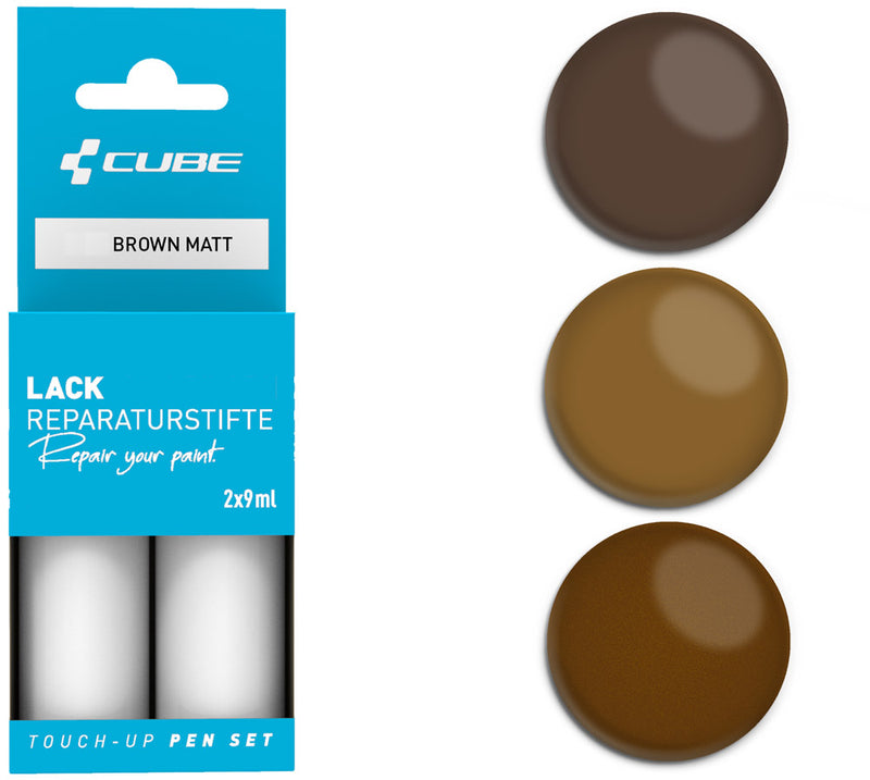 Afbeelding laden in galerijviewer, Cube touch-up pen set brown matt
