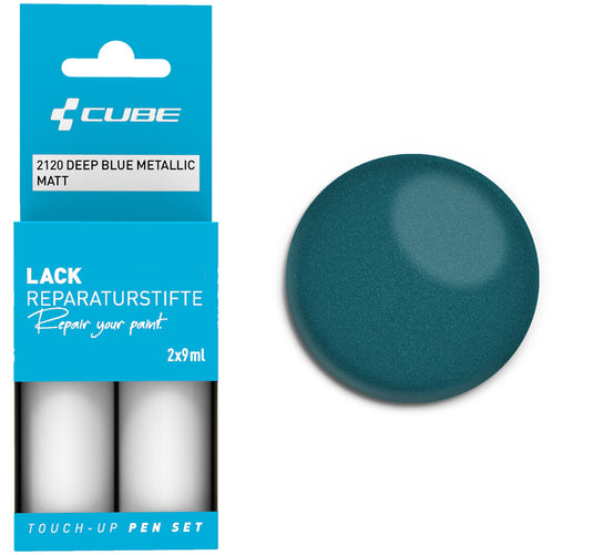 Cube touch-up pen set deep blue metallic matt
