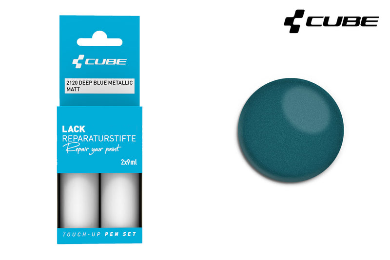 Afbeelding laden in galerijviewer, Cube touch-up pen set deep blue metallic matt
