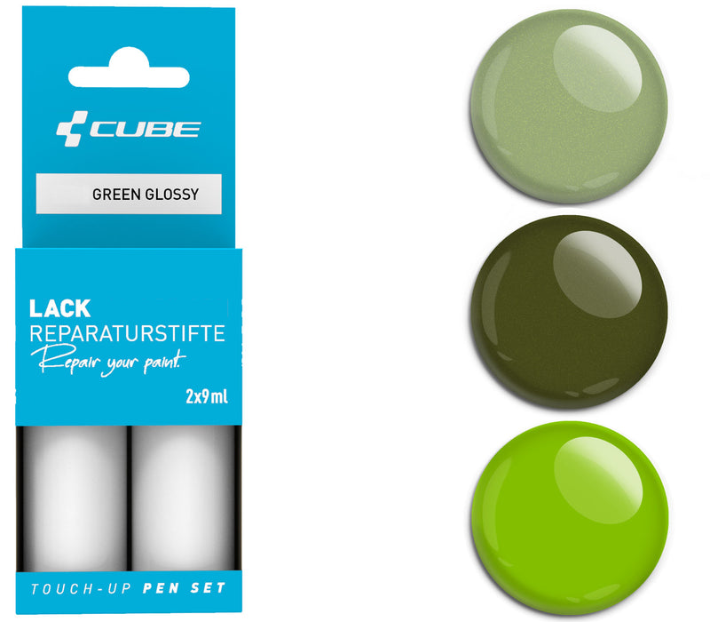 Afbeelding laden in galerijviewer, Cube touch-up pen set green glossy

