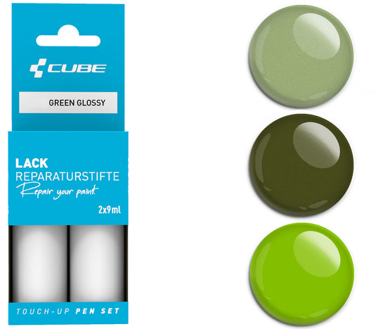 Cube touch-up pen set green glossy