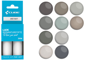 Cube touch-up pen set grey matt