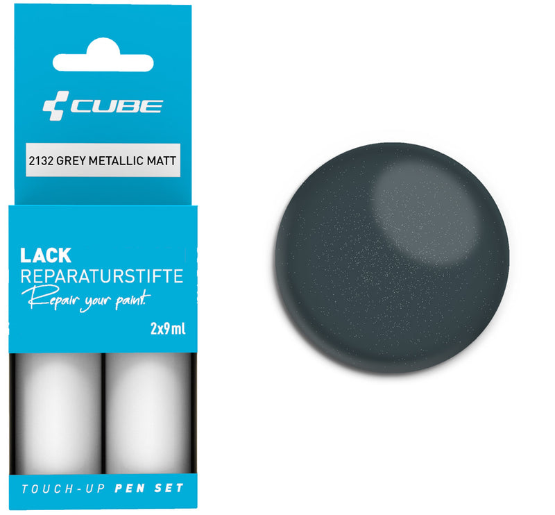 Afbeelding laden in galerijviewer, Cube touch-up pen set grey metallic matt
