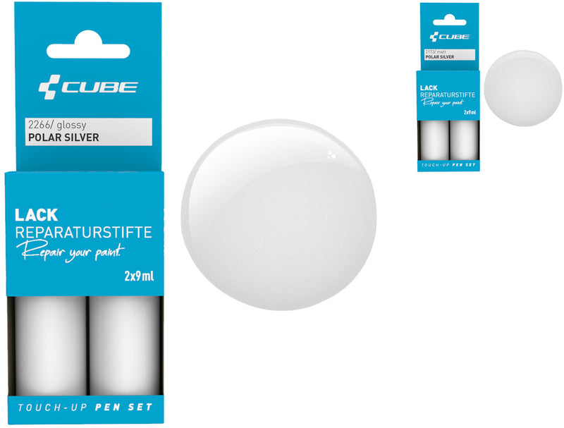 Afbeelding laden in galerijviewer, Cube touch-up pen set polar silver
