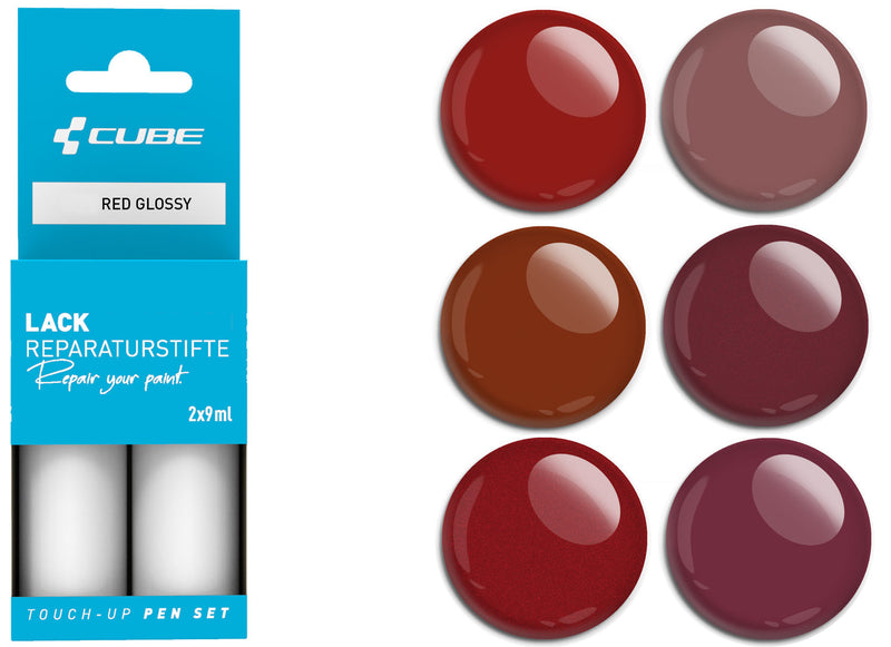 Afbeelding laden in galerijviewer, Cube touch-up pen set red glossy
