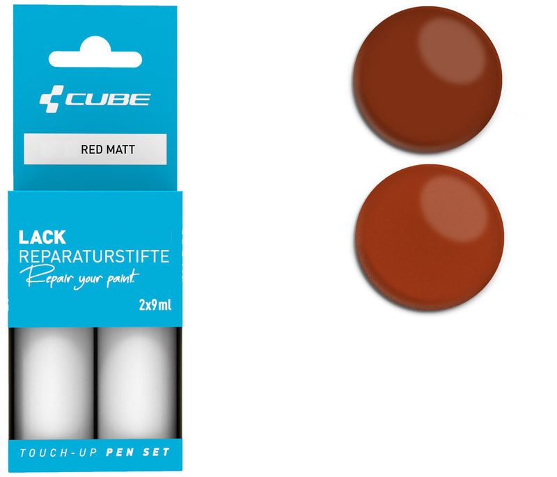 Afbeelding laden in galerijviewer, Cube touch-up pen set red matt
