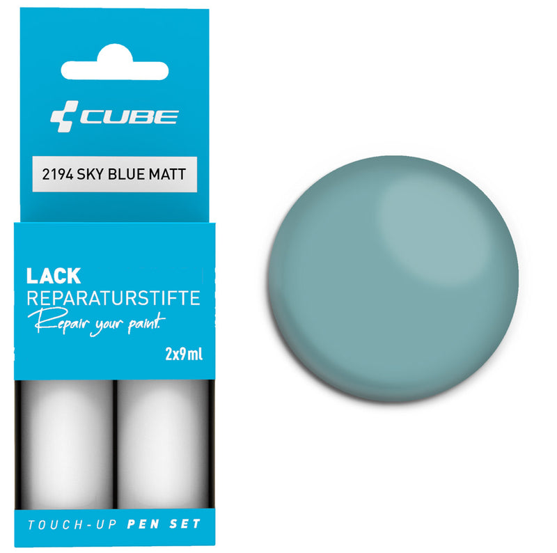 Afbeelding laden in galerijviewer, Cube touch-up pen set sky blue matt
