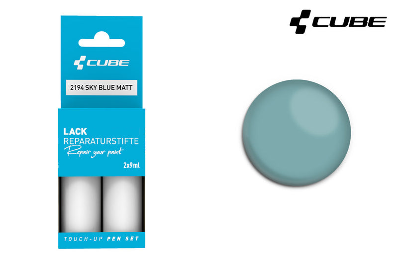 Afbeelding laden in galerijviewer, Cube touch-up pen set sky blue matt
