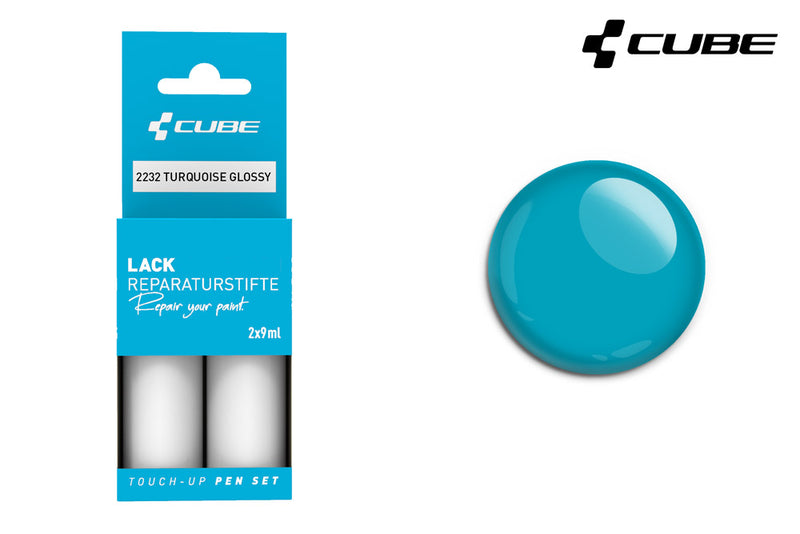 Afbeelding laden in galerijviewer, Cube touch-up pen set turquoise glossy
