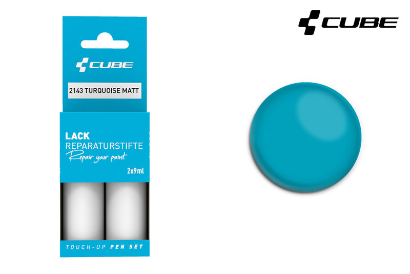 Afbeelding laden in galerijviewer, Cube touch-up pen set turquoise matt
