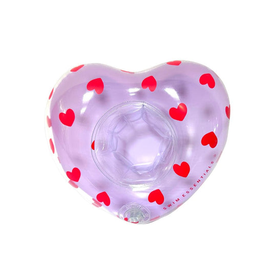 Sweet hearts | lila opblaasbare bekerhouder hart