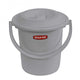 Curver emmer + deksel grijs 10ltr toiletemmer luieremmer