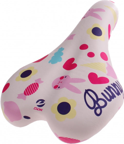 Afbeelding laden in galerijviewer, Cycletech bunny zadel kinderfiets wit 22 x 14 cm
