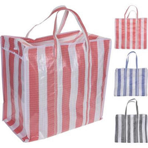 Storage solutions boodschappentas shopper streep 55x50x30cm assorti kleuren