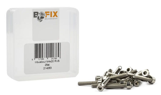 Bofix inbusbout m4 x 20 rvs