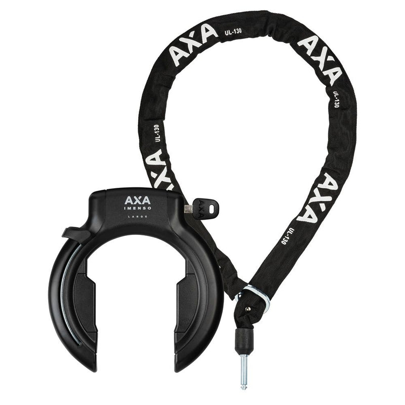 Afbeelding laden in galerijviewer, Axa ringslot imenso l + zadeltas + ulc130 ketting art2
