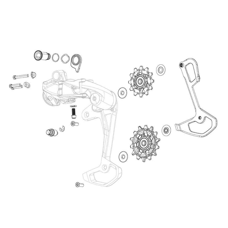 Afbeelding laden in galerijviewer, Sram derailleurdeel kit rival axs xplr incl. binnen- buitenkooi pulleys demper
