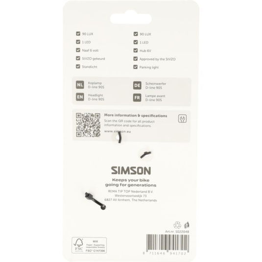 Simson koplamp aurora d-line 90s - dynamo