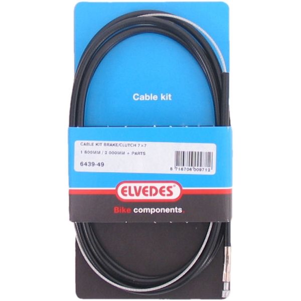 Afbeelding laden in galerijviewer, Elvedes koppelingskabel remkabel extra flexibel 1800 2250mm v-nippel - 2 meter (op kaart)
