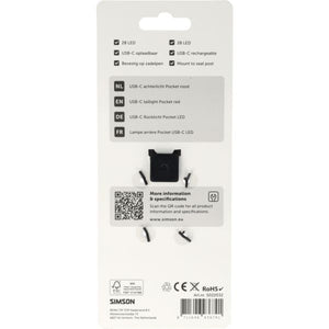 Simson usb-c led lamp pocket rood