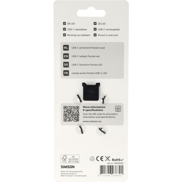 Afbeelding laden in galerijviewer, Simson koplamp pocket usb-c rood
