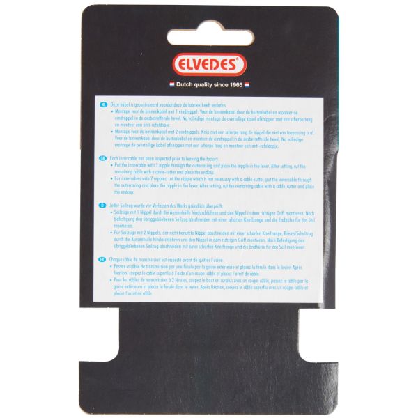 Afbeelding laden in galerijviewer, Elvedes Rem binnenkabel 2250mm RVS V-nippel 6412 27RVS-49
