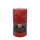 Dekor rustieke stompkaars rood 130 68mm