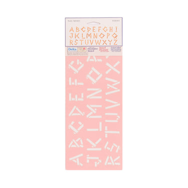 Delta • stencil rustic alphabet