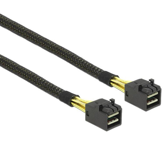 Delock mini sas hd sff-8643 > mini sas hd sff-8643 kabel (zwart, 0,5 meter)