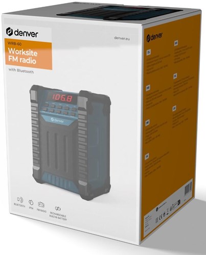 Afbeelding laden in galerijviewer, Enzo denver bouwradio met fm en bluetooth oplaadbaar - 8140350
