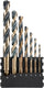 Dewalt accessoires houder + black gold ronde schacht metaalboren | 7 stuks | 3 mm, 4 mm, 5 mm, 6 mm, 8 mm, 10 mm, 12 mm - dt70829-qz